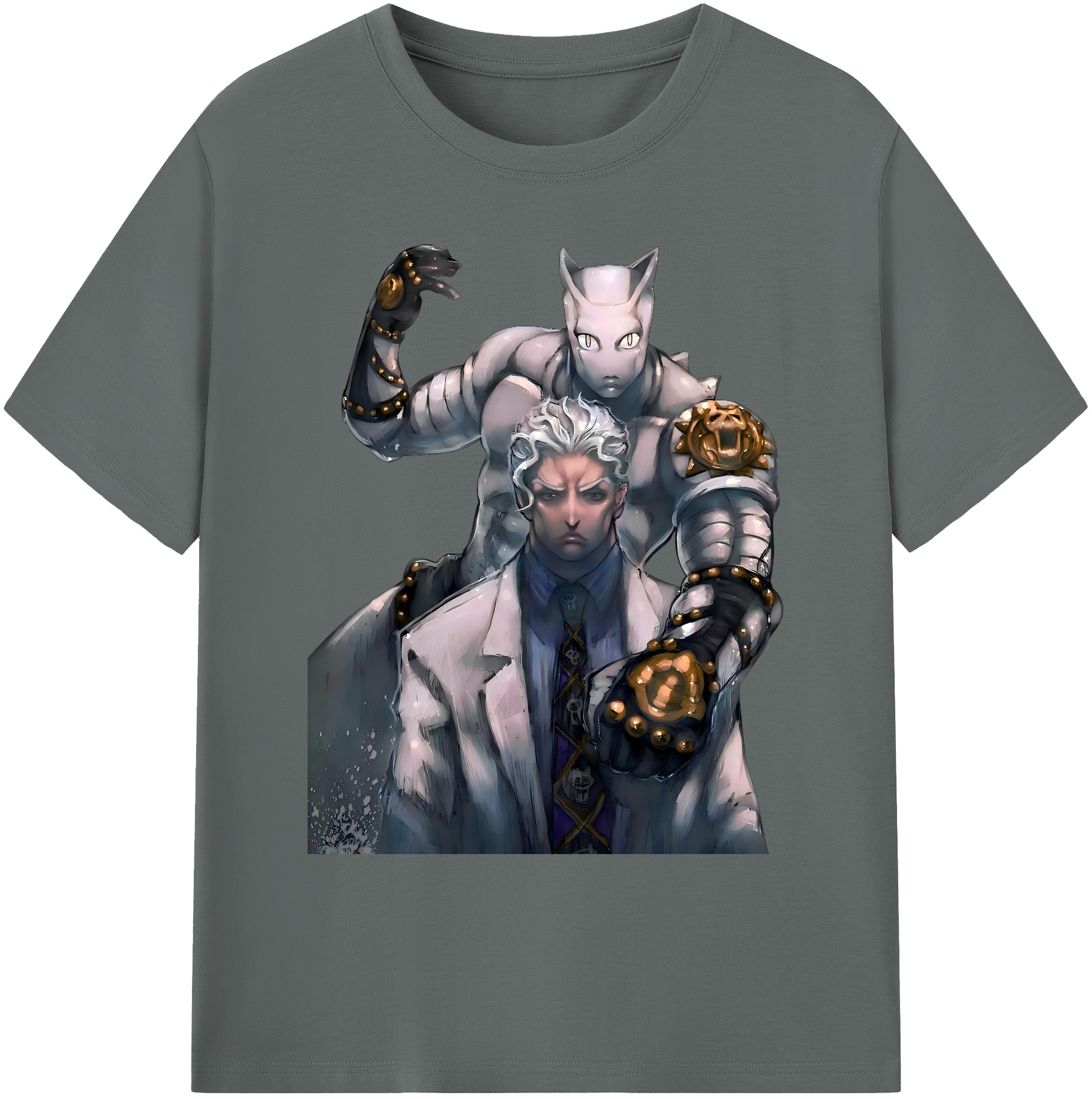 （画像用） ジョジョの奇妙な冒険 きら よしかげ JoJo's Bizarre Adventure Kira Yoshikage 綿100％ メンズ半袖Tシャツ｜肌触りやわらか＆通気性